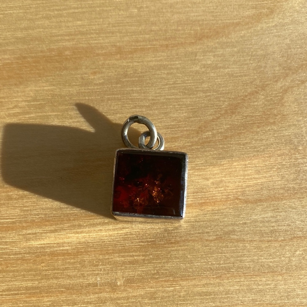 Pendant Stamped Baltic Amber